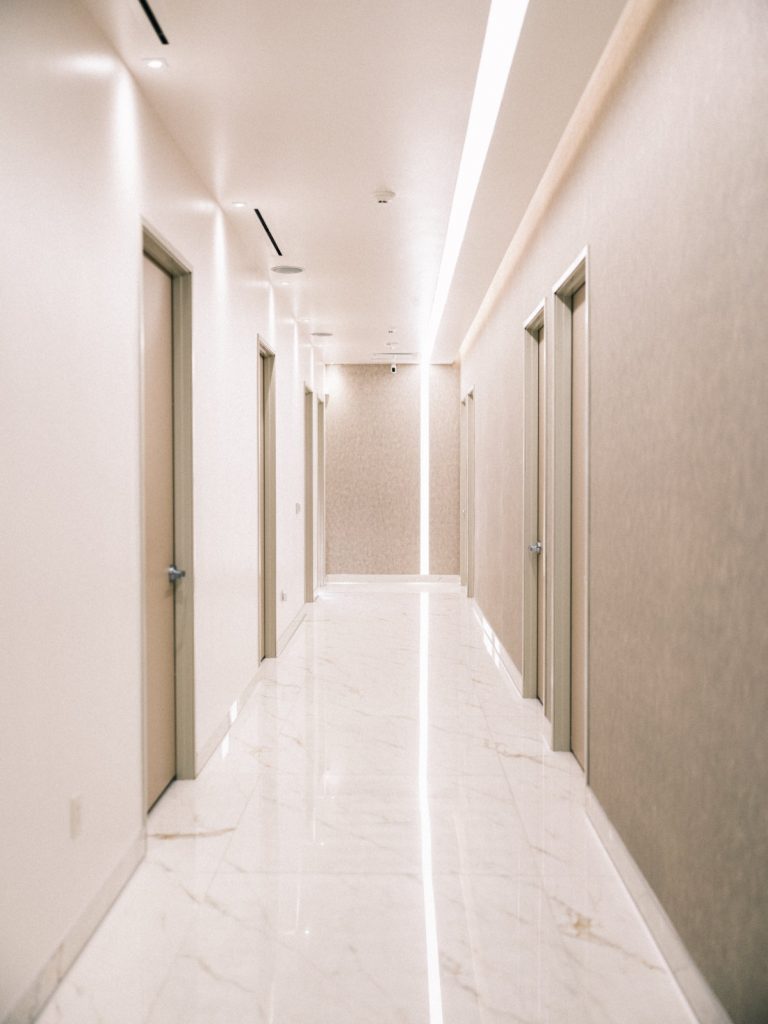 Modern interior hallway of Avance Plastic Surgery Institute in Reno, Nevada